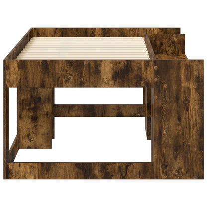 vidaXL Kids'Bed Frame with Storage Smoked Oak 80 x 160 cm