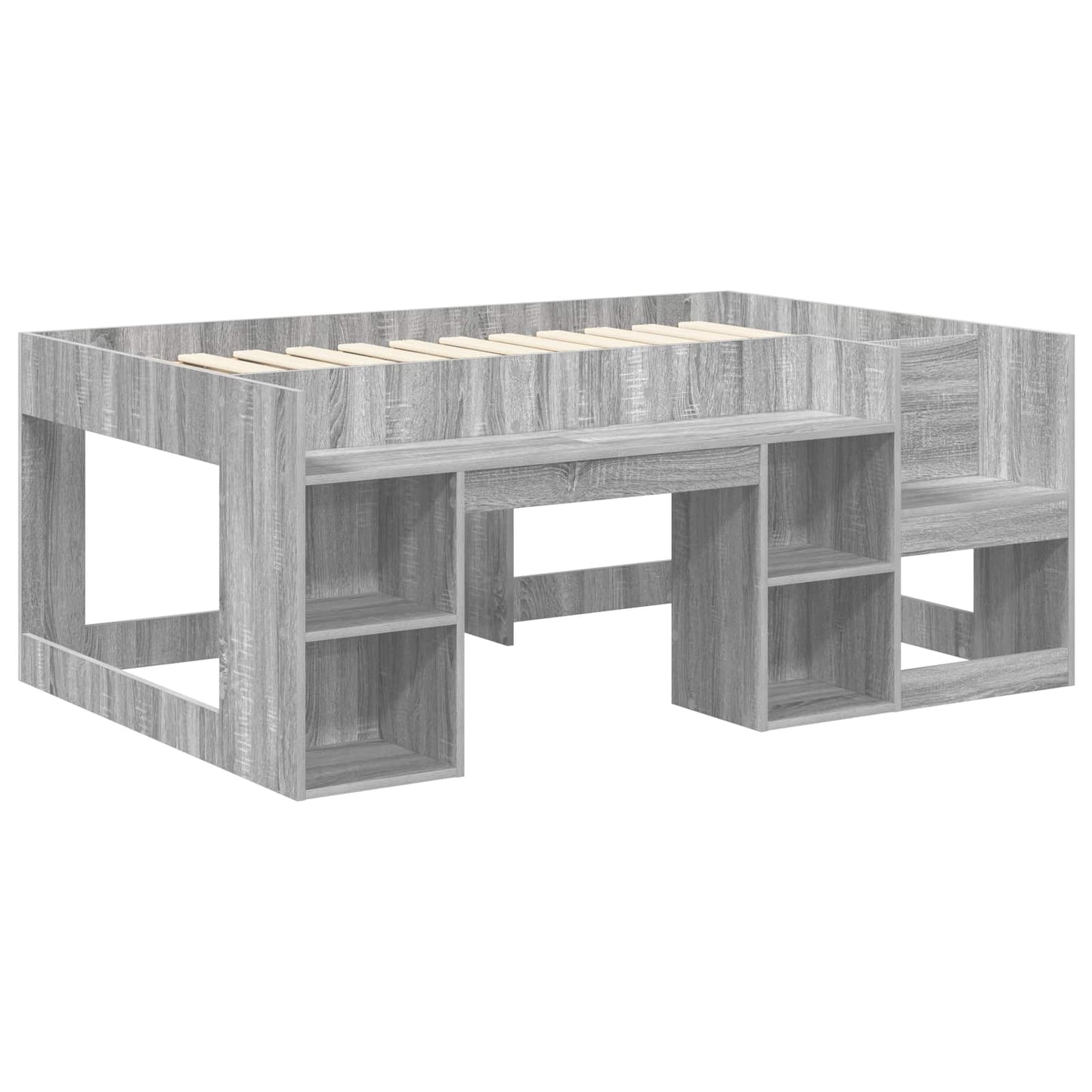 vidaXL Kids'Bed Frame with Storage Grey Sonoma 80 x 160 cm