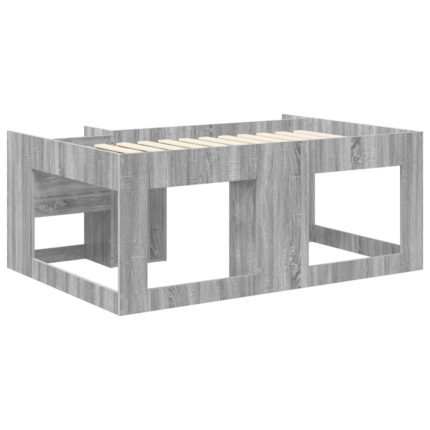vidaXL Kids'Bed Frame with Storage Grey Sonoma 80 x 160 cm