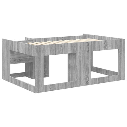 vidaXL Kids'Bed Frame with Storage Grey Sonoma 80 x 160 cm