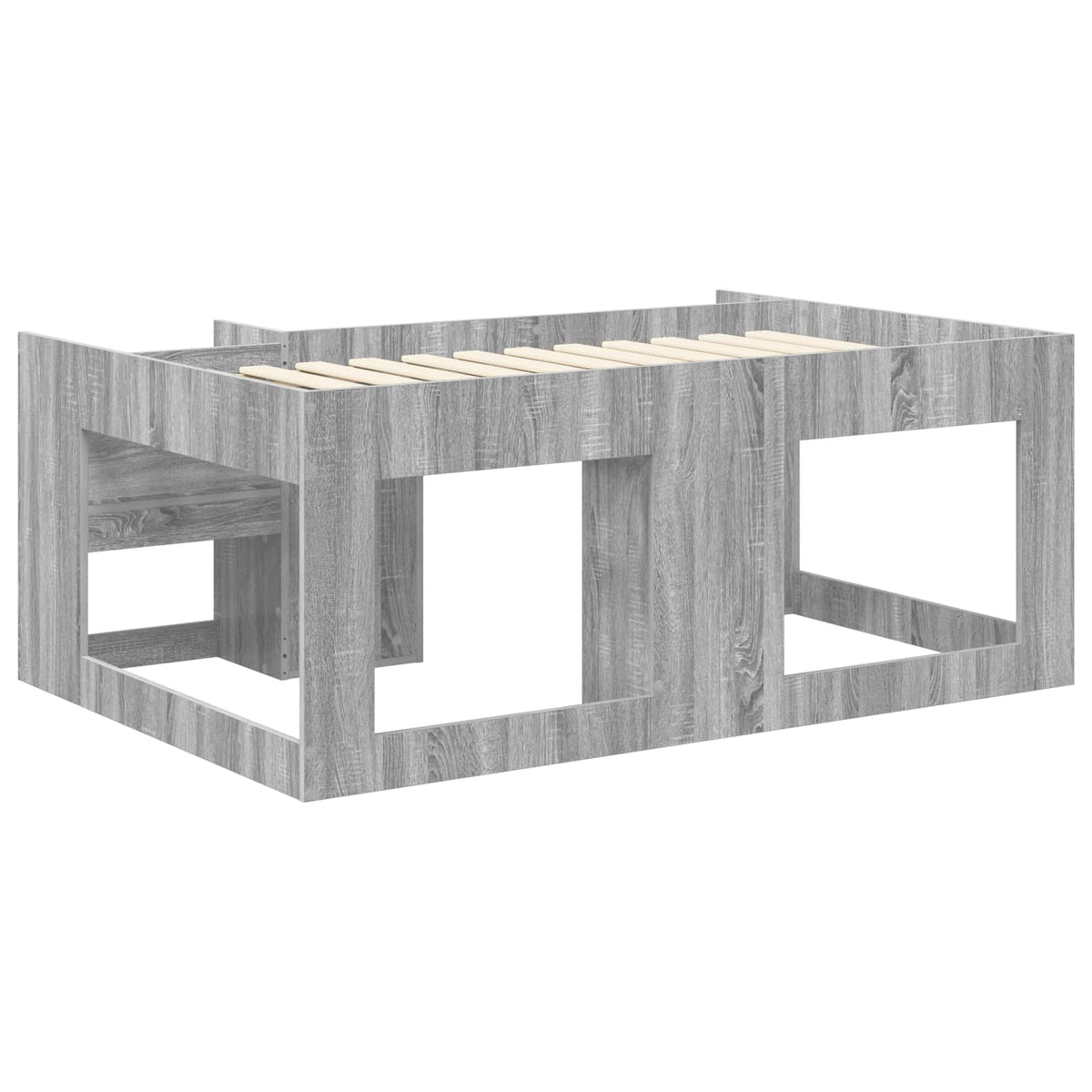 vidaXL Kids'Bed Frame Grey Sonoma 80 x 160 cm Engineered Wood