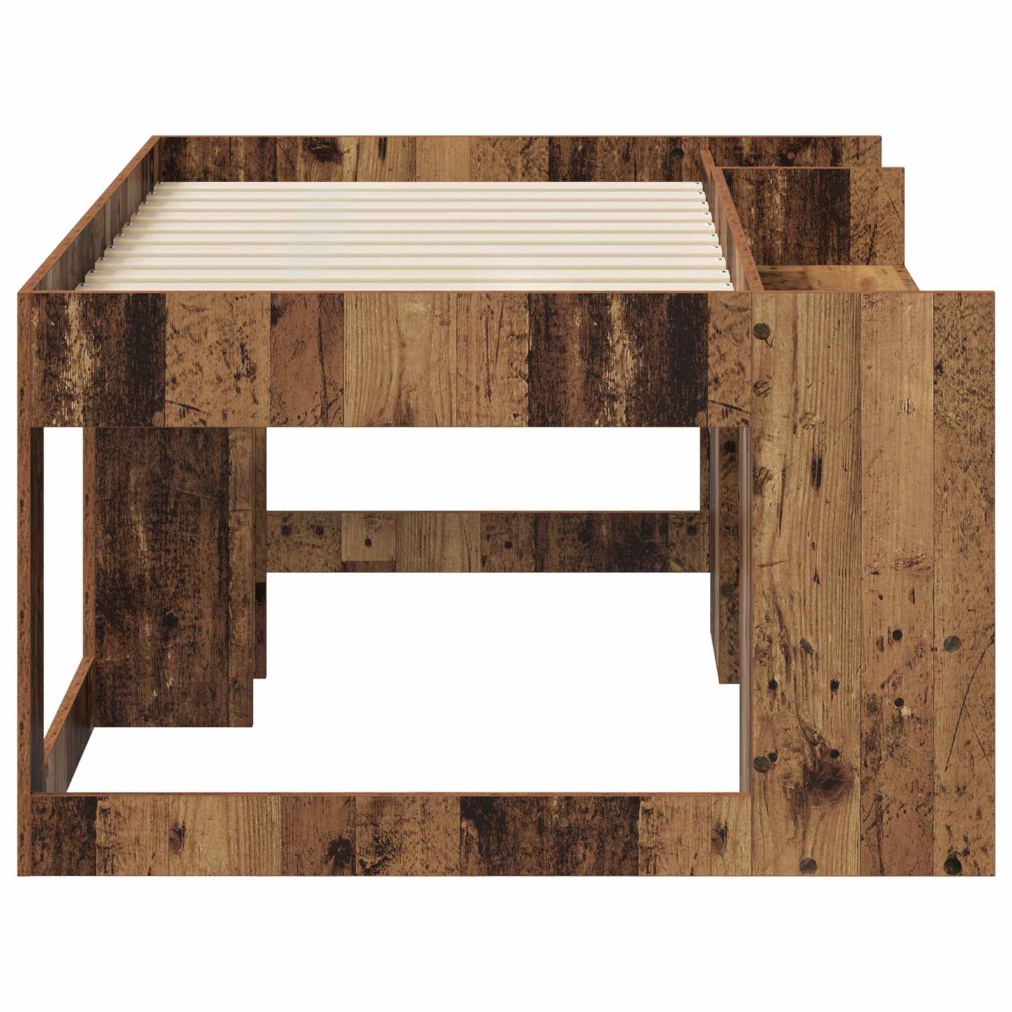 vidaXL Kids'Bed Frame with Storage Old Wood 80 x 160 cm