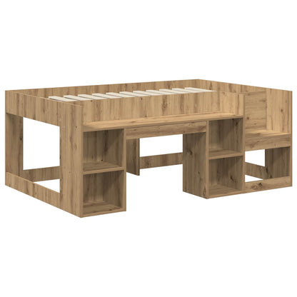 vidaXL Kids'Bed Frame with Storage Artisan Oak 80 x 160 cm