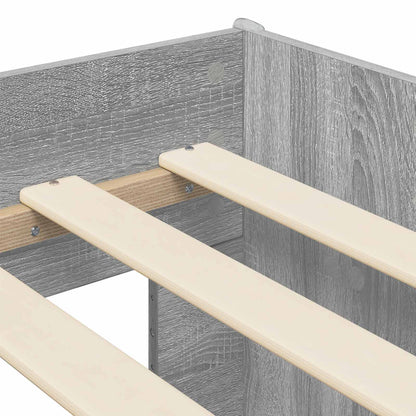 vidaXL Kids'Bed Frame with Storage Grey Sonoma 90 x 190 cm