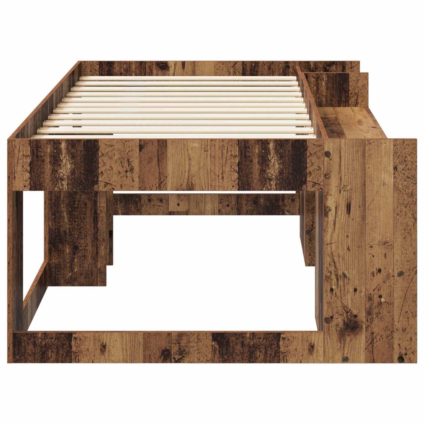 vidaXL Kids'Bed Frame with Storage Old Wood 90 x 190 cm