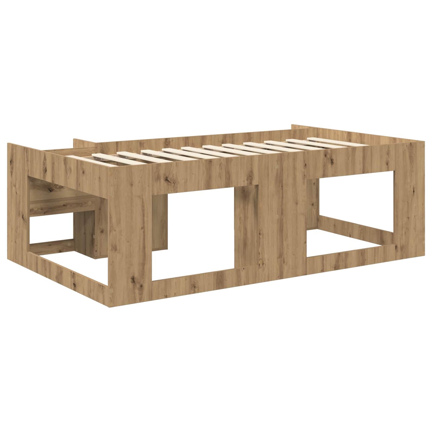 vidaXL Kids'Bed Frame with Storage Artisan Oak 90 x 190 cm