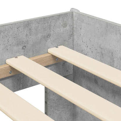 vidaXL Kids'Bed Frame with Storage Concrete Grey 75 x 190 cm