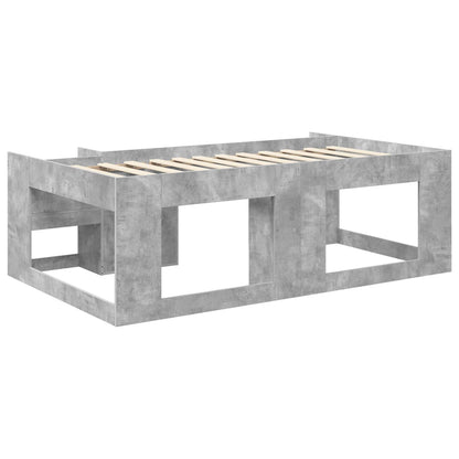 vidaXL Kids'Bed Frame with Storage Concrete Grey 75 x 190 cm