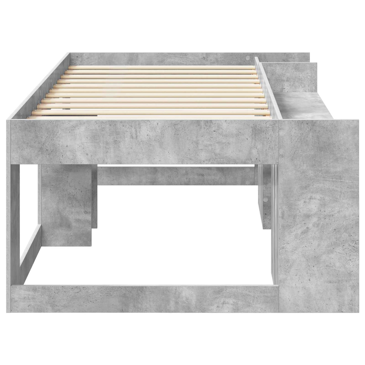 vidaXL Kids'Bed Frame with Storage Concrete Grey 75 x 190 cm