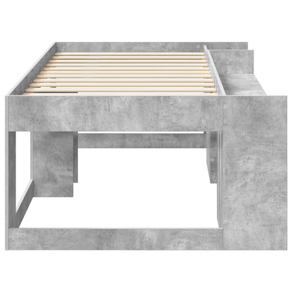 vidaXL Kids'Bed Frame with Storage Concrete Grey 75 x 190 cm