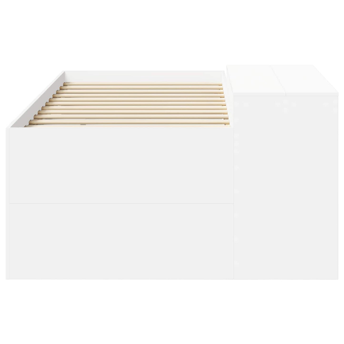 vidaXL Kids'High Bed Frame with Desk White 98.5 x 200 cm