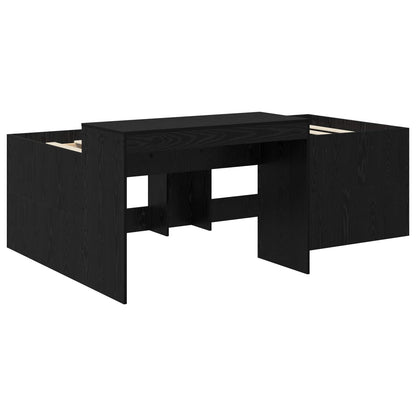 vidaXL Kids'High Bed Frame with Desk Black 98.5 x 200 cm