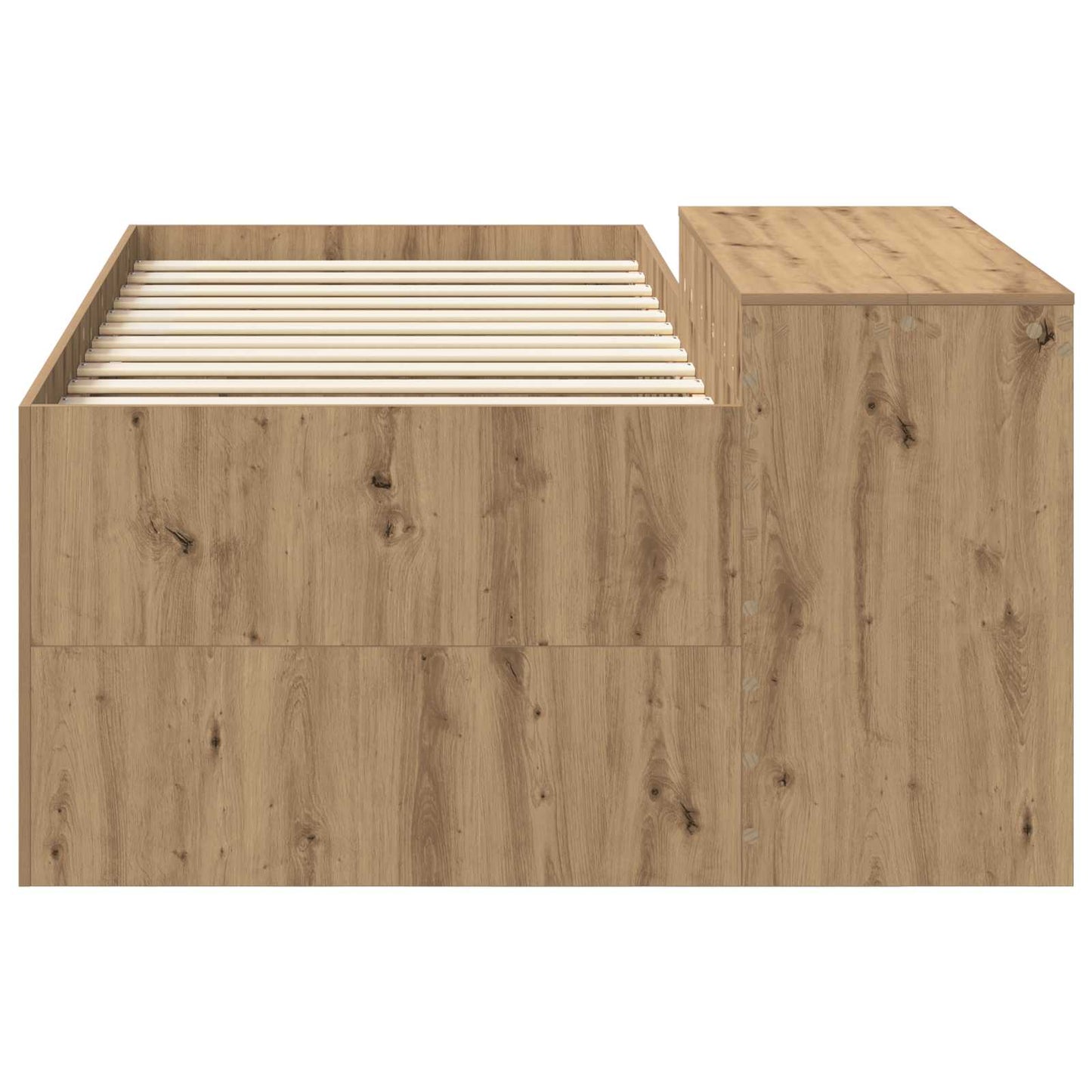vidaXL Kids'High Bed Frame with Desk Artisan Oak 98.5 x 200 cm