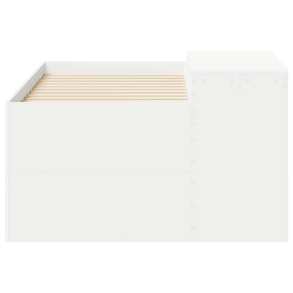vidaXL Kids'High Bed Frame with Desk White 80 x 160 cm