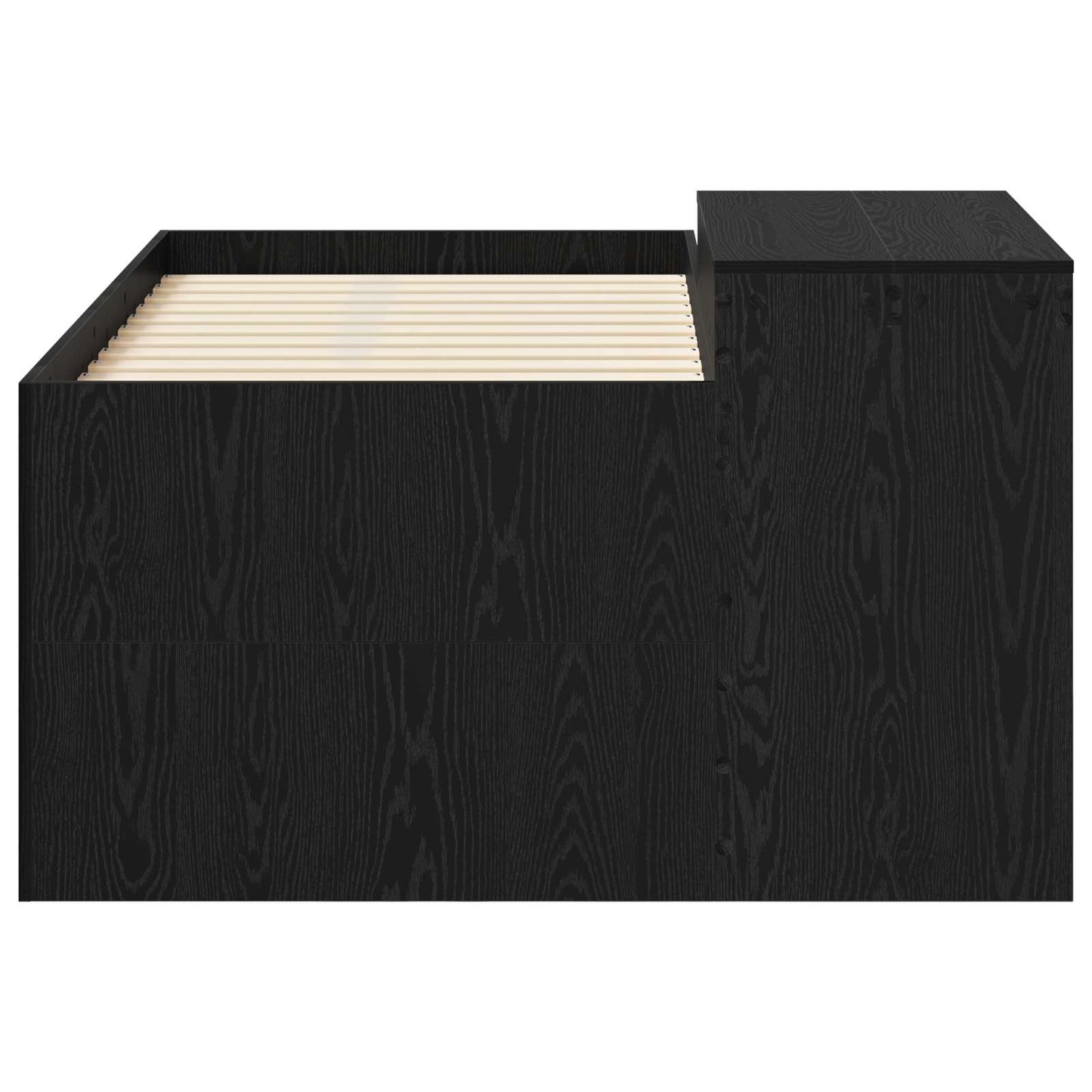 vidaXL Kids'High Bed Frame with Desk Black 80 x 160 cm