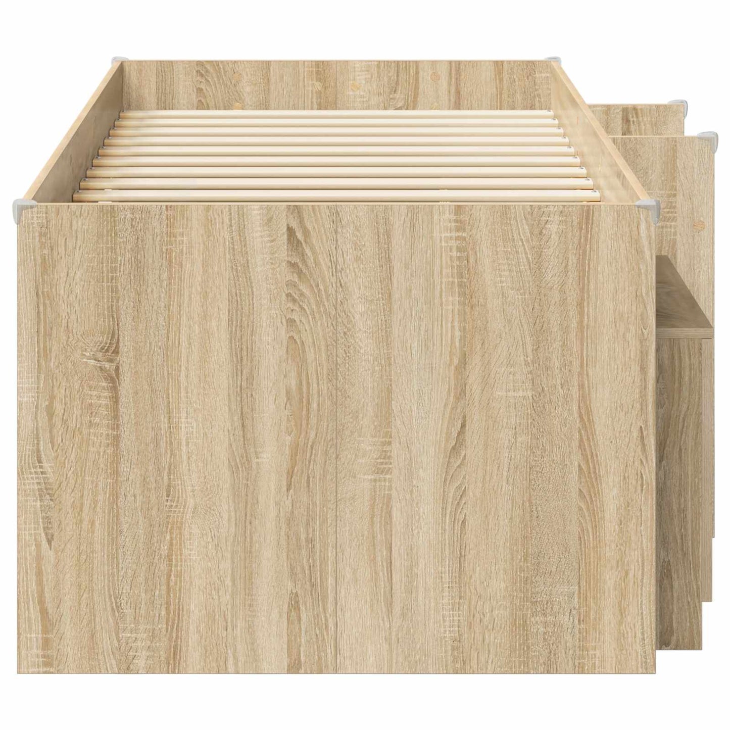vidaXL Loft Bed Frame with Cabinet 3 pcs Sonoma Oak Engineered Wood