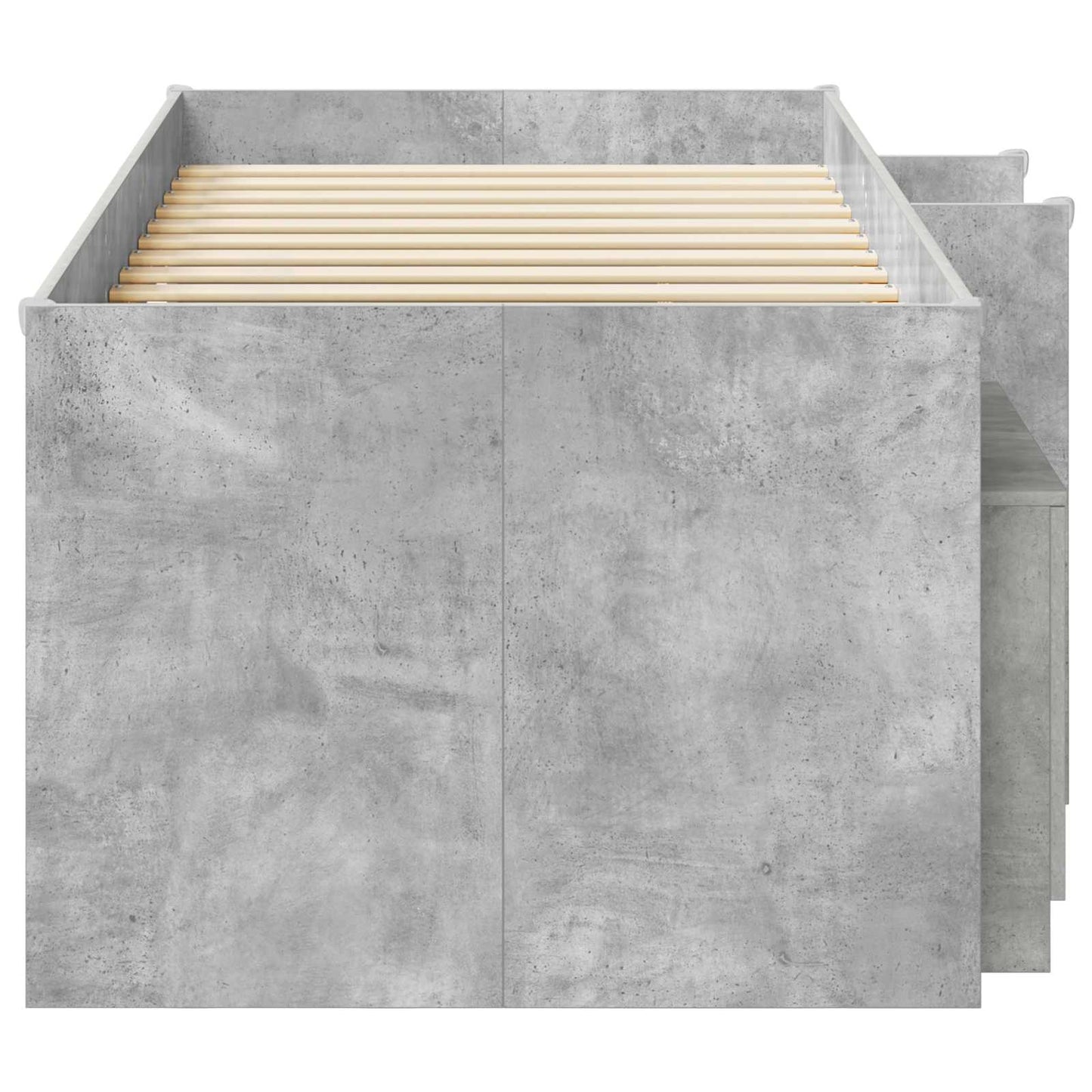 vidaXL Loft Bed Frame with Cabinet 3 pcs Concrete Grey Engineered Wood