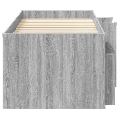 vidaXL Loft Bed Frame with Cabinet 3 pcs Grey Sonoma Engineered Wood