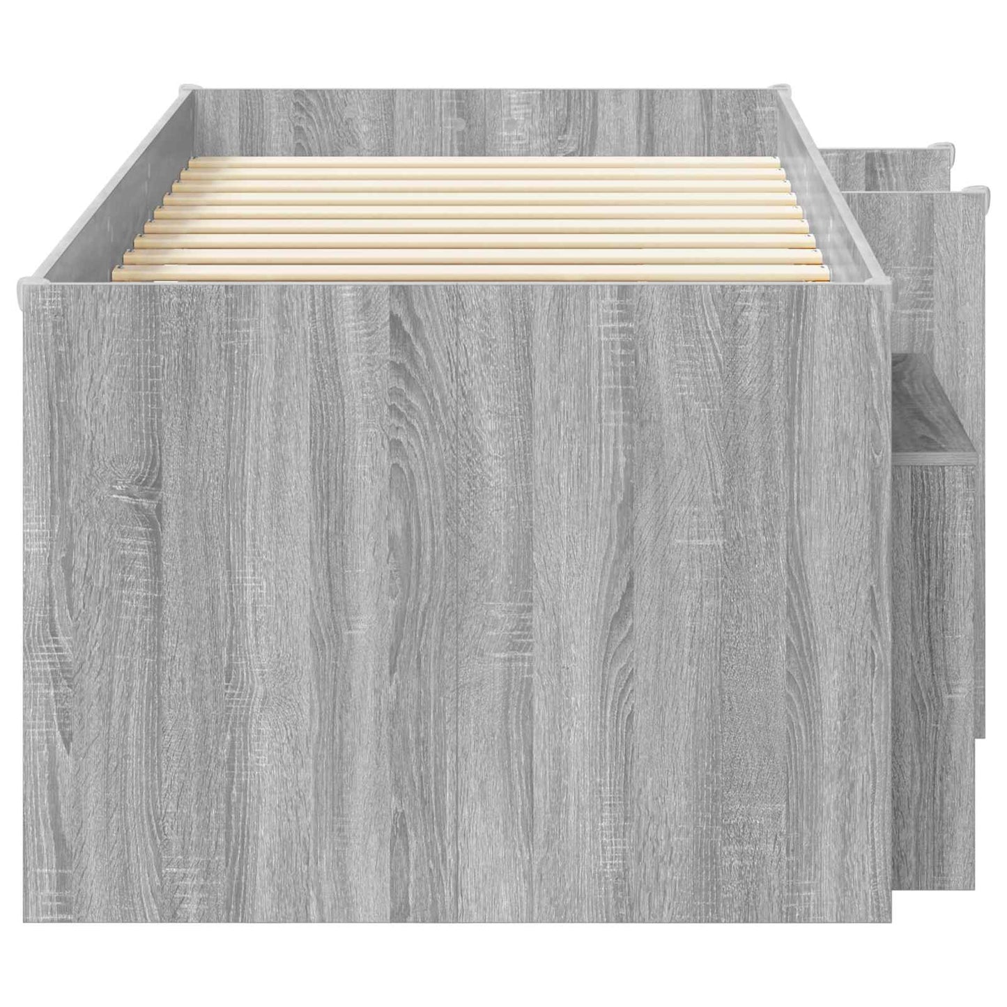 vidaXL Loft Bed Frame with Cabinet 3 pcs Grey Sonoma Engineered Wood