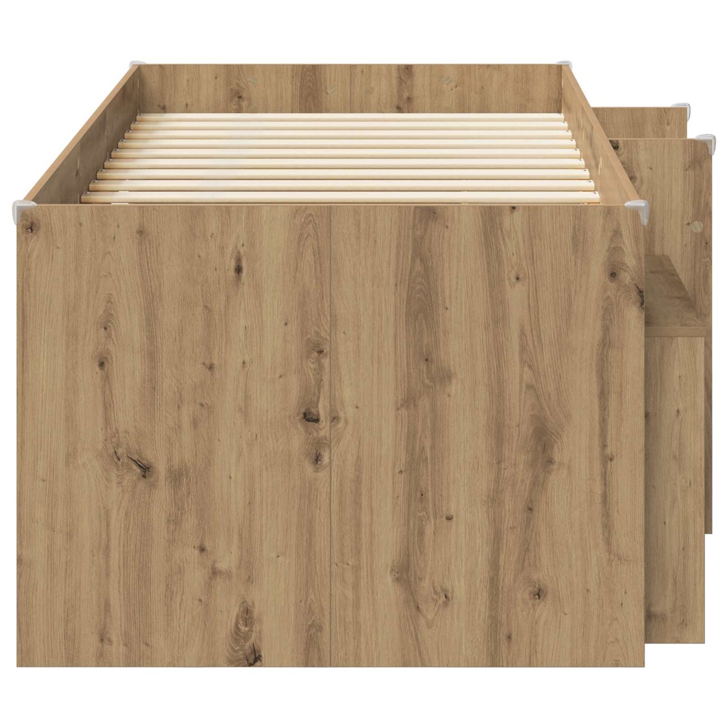 vidaXL Loft Bed Frame with Cabinet 3 pcs Artisan Oak Engineered Wood