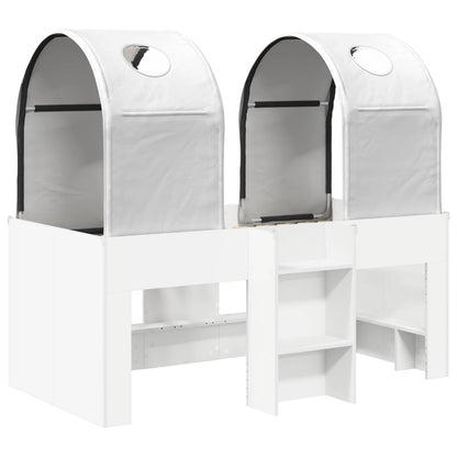 vidaXL Bed with Tunnel 3 pcs White Engineered Wood