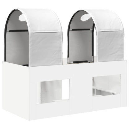 vidaXL Bed with Tunnel 3 pcs White Engineered Wood