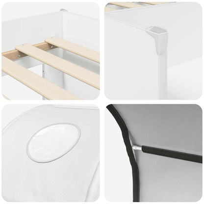 vidaXL Bed with Tunnel 4 pcs White Engineered Wood