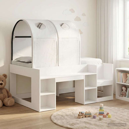 vidaXL Bed with Tunnel 4 pcs White Engineered Wood