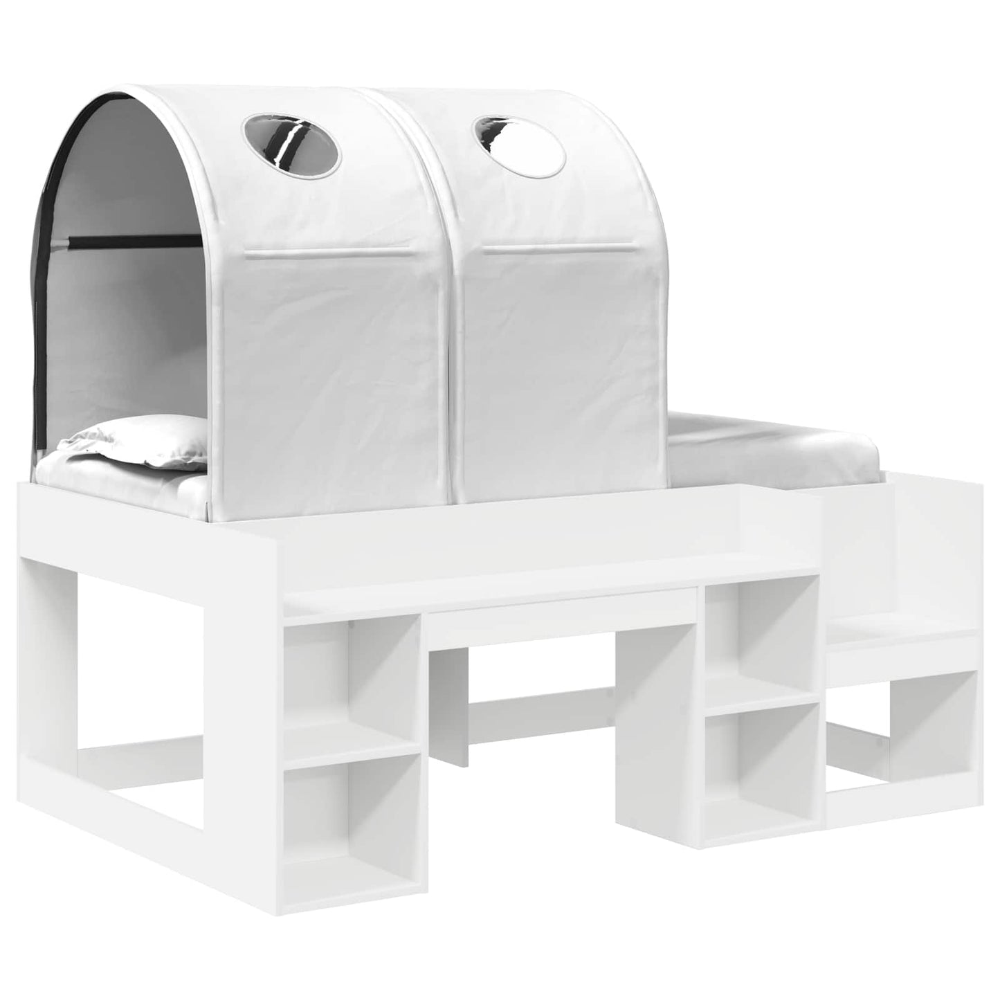 vidaXL Bed with Tunnel 4 pcs White Engineered Wood