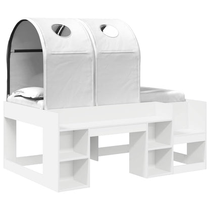 vidaXL Bed with Tunnel 4 pcs White Engineered Wood