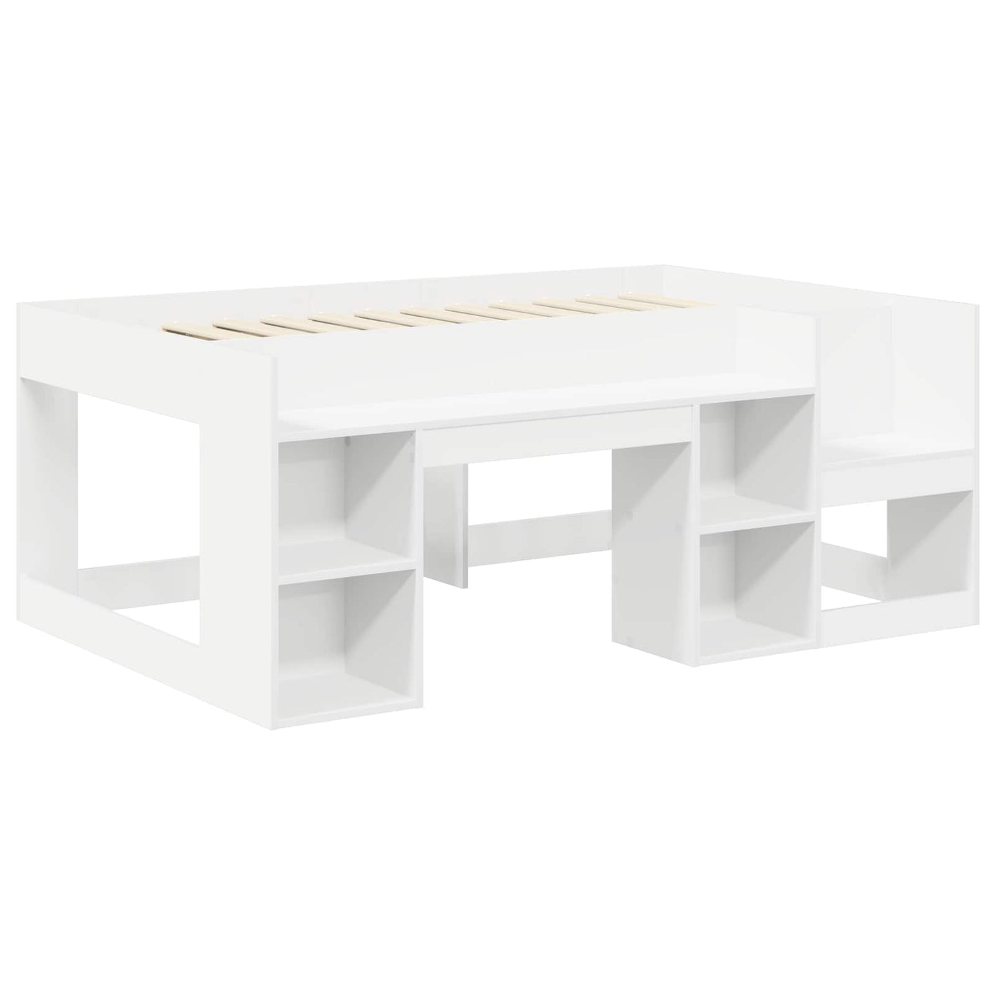 vidaXL Bed with Tunnel 4 pcs White Engineered Wood