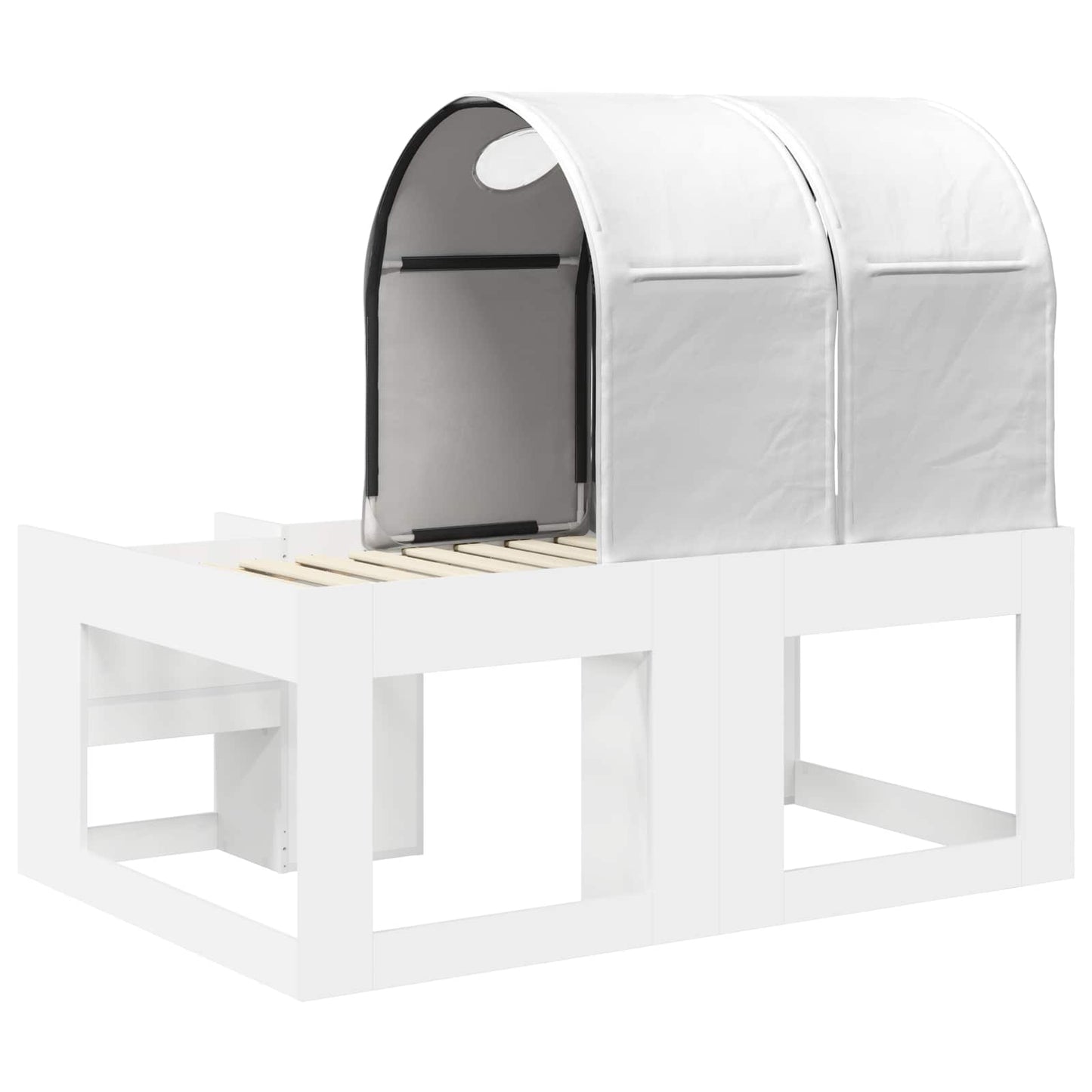 vidaXL Bed with Tunnel 4 pcs White Engineered Wood