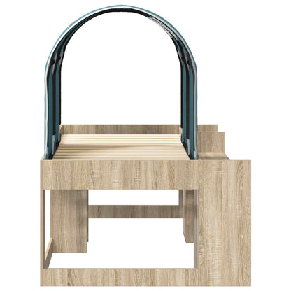 vidaXL Bed with Tunnel 3 pcs Sonoma Oak and Light Blue Engineered Wood