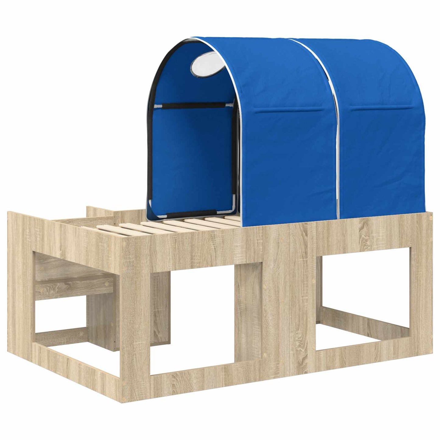 vidaXL Bed with Tunnel 3 pcs Sonoma Oak and Blue Engineered Wood