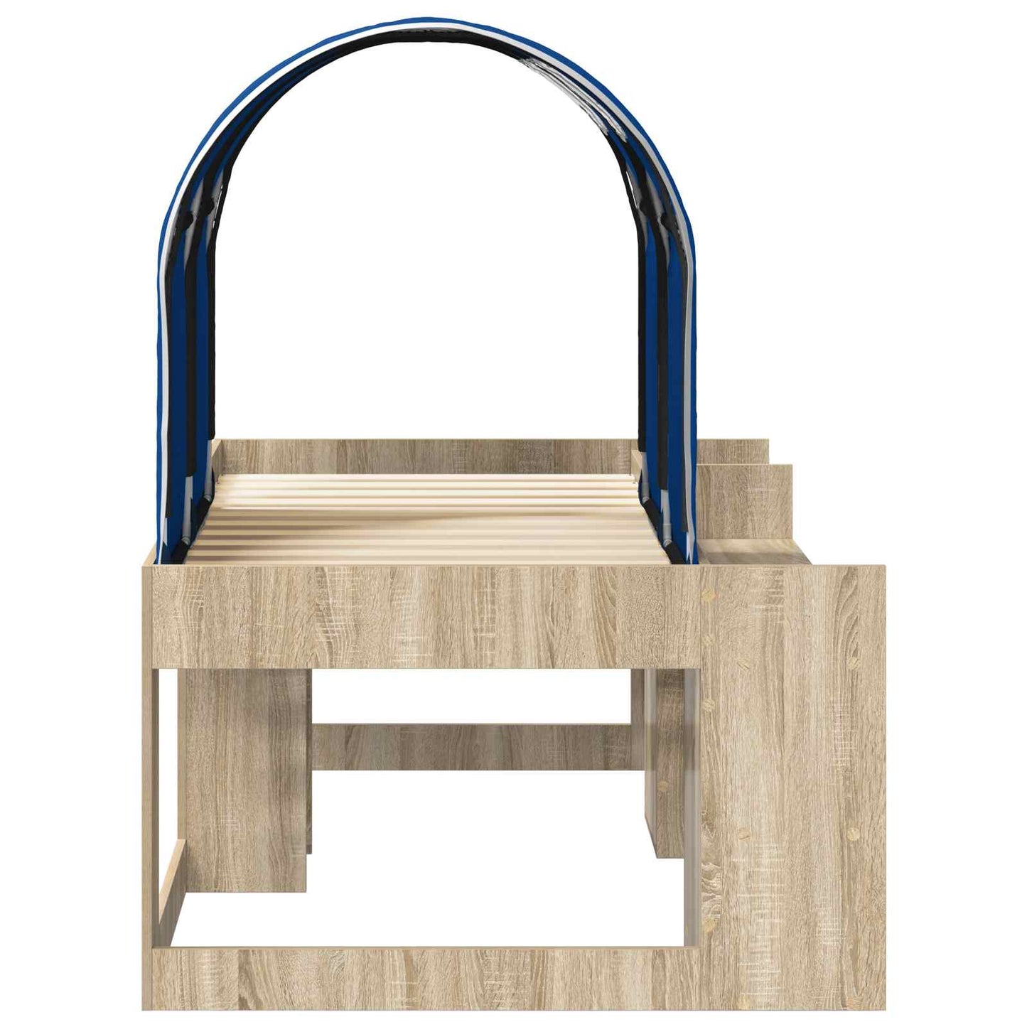 vidaXL Bed with Tunnel 3 pcs Sonoma Oak and Blue Engineered Wood