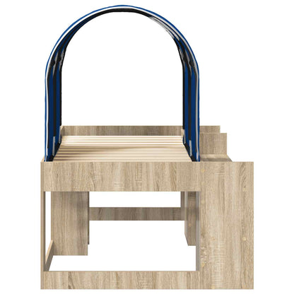 vidaXL Bed with Tunnel 3 pcs Sonoma Oak and Blue Engineered Wood