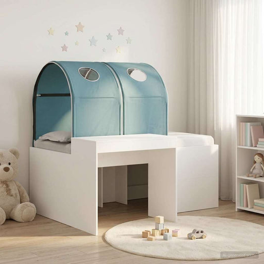 vidaXL Bed with Tunnel 3 pcs Artisian Oak and Light Blue