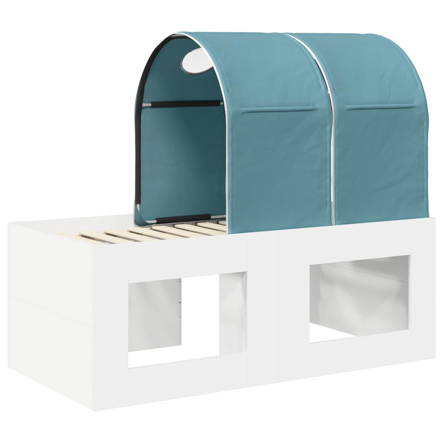 vidaXL Bed with Tunnel 4 pcs Artisian Oak and Light Blue
