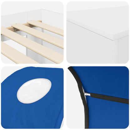 vidaXL Bed with Tunnel 3 pcs Artisian Oak and Blue Engineered Wood