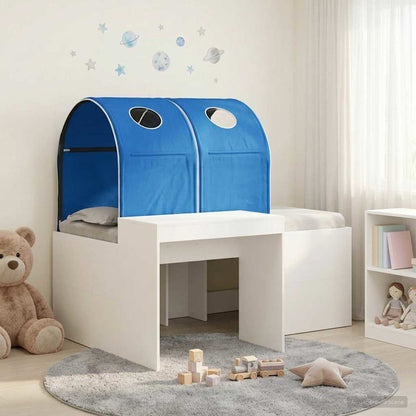 vidaXL Bed with Tunnel 3 pcs Artisian Oak and Blue Engineered Wood