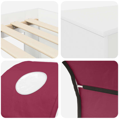 vidaXL Bed with Tunnel 3 pcs Artisian Oak and Red Engineered Wood
