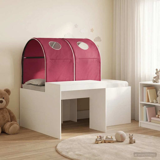 vidaXL Bed with Tunnel 3 pcs Artisian Oak and Red Engineered Wood