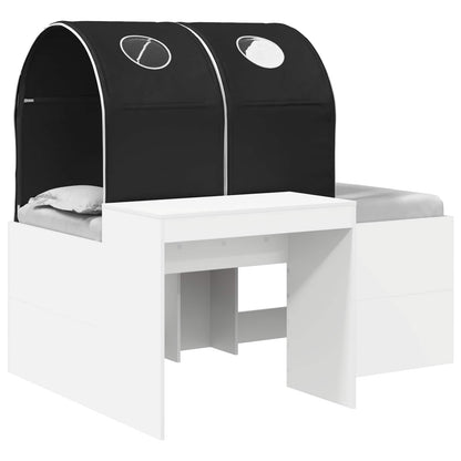 vidaXL Bed with Tunnel 4 pcs Artisian Oak and Black Engineered Wood