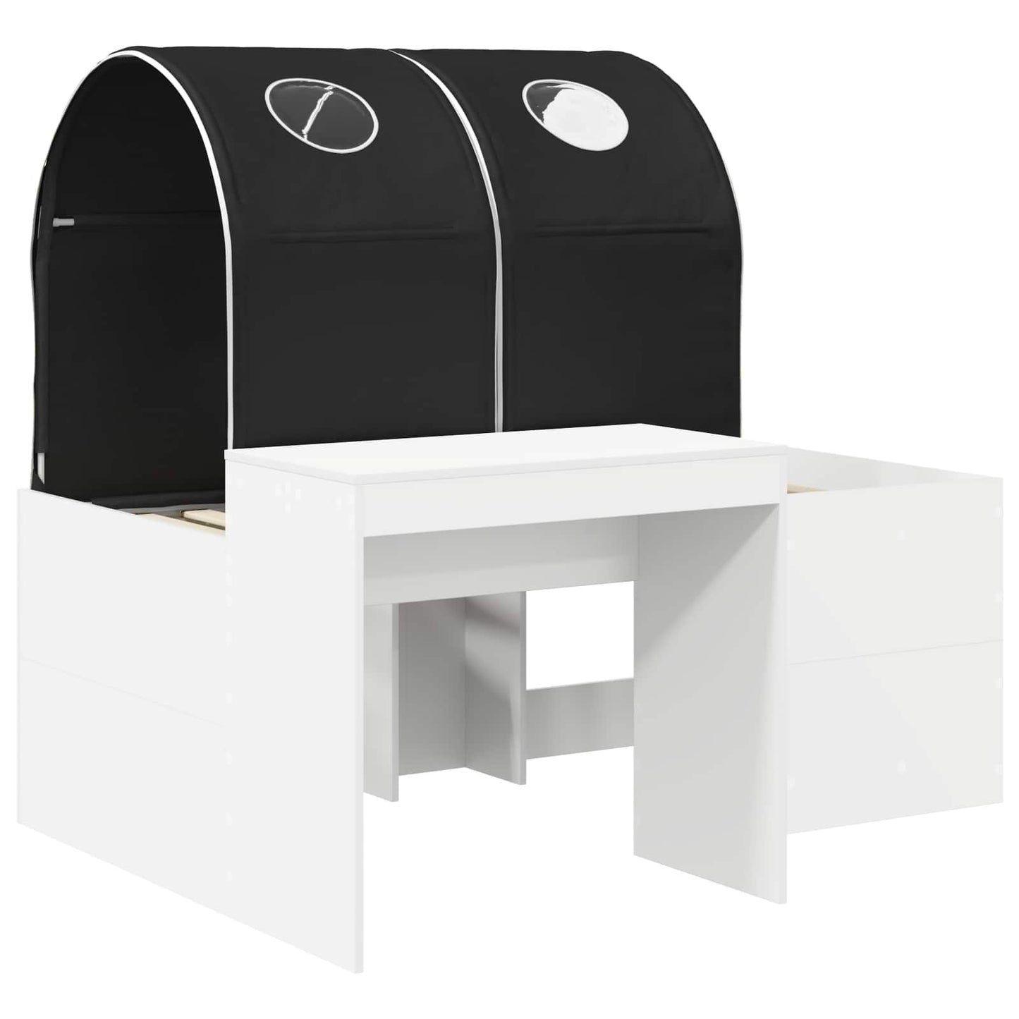 vidaXL Bed with Tunnel 4 pcs Artisian Oak and Black Engineered Wood