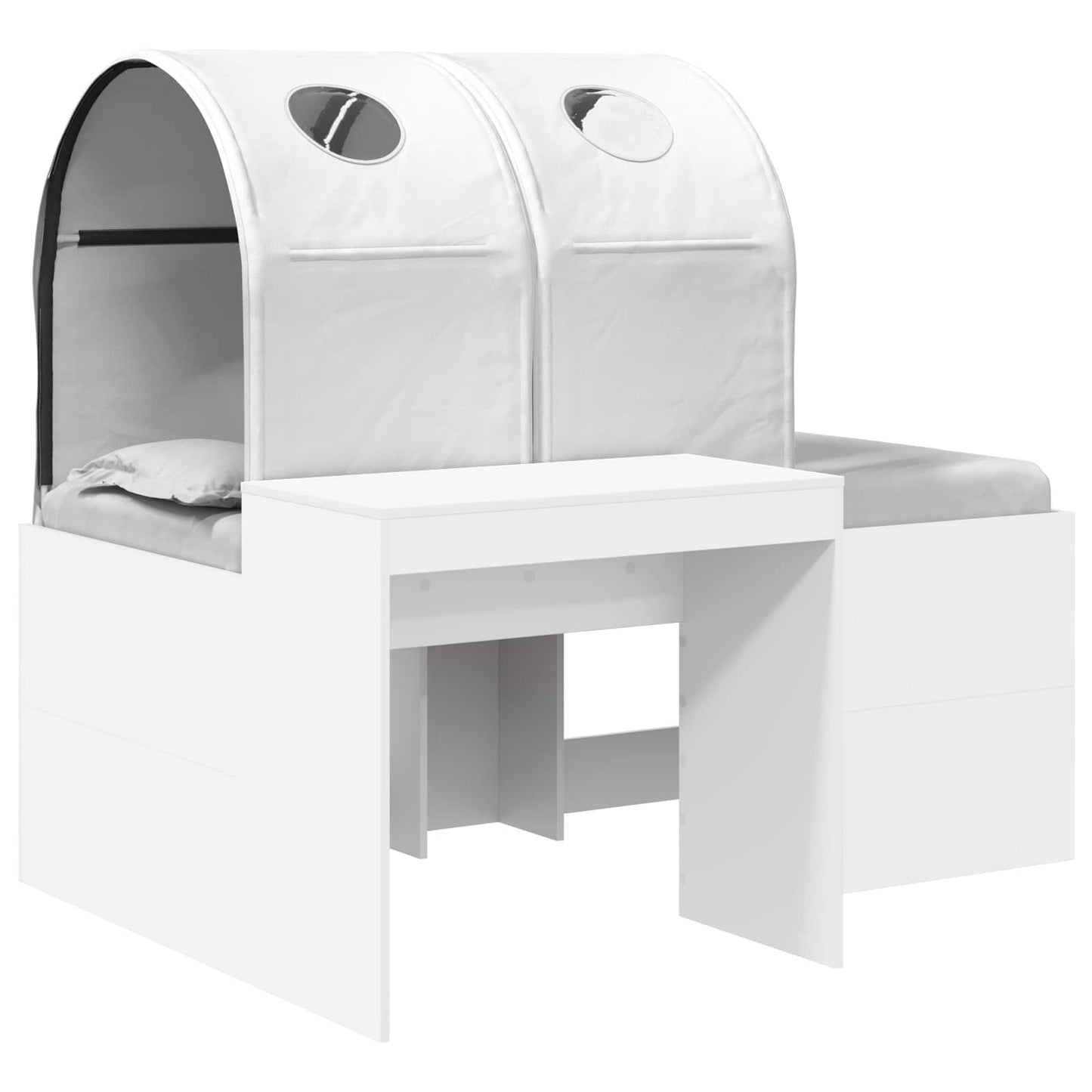 vidaXL Bed with Tunnel 4 pcs Artisian Oak and White Engineered Wood