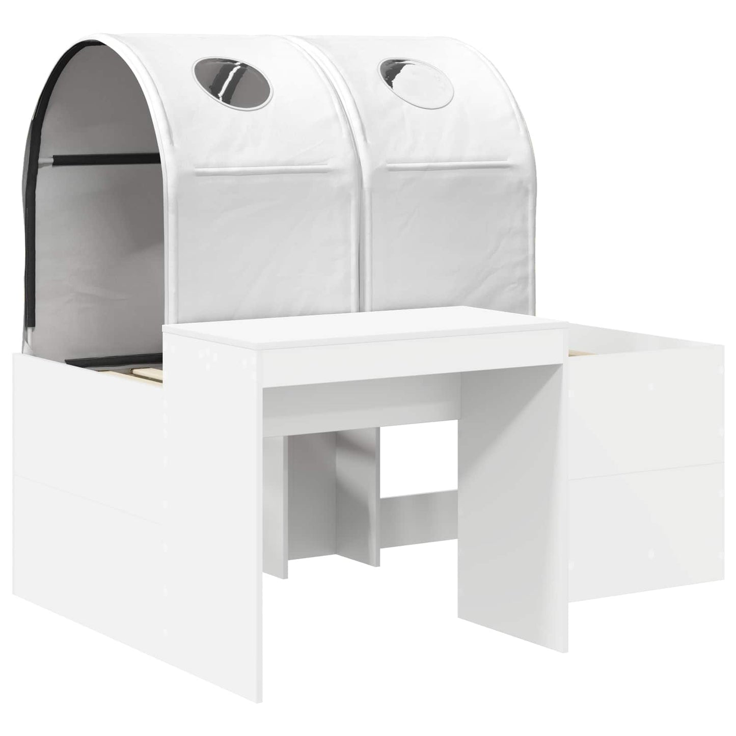 vidaXL Bed with Tunnel 4 pcs Artisian Oak and White Engineered Wood
