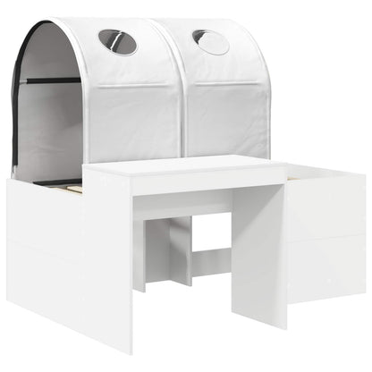vidaXL Bed with Tunnel 3 pcs Artisian Oak and White Engineered Wood