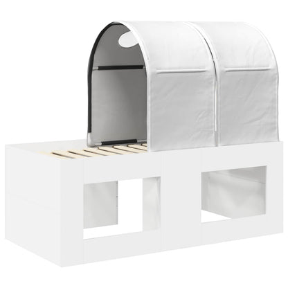vidaXL Bed with Tunnel 4 pcs Artisian Oak and White Engineered Wood