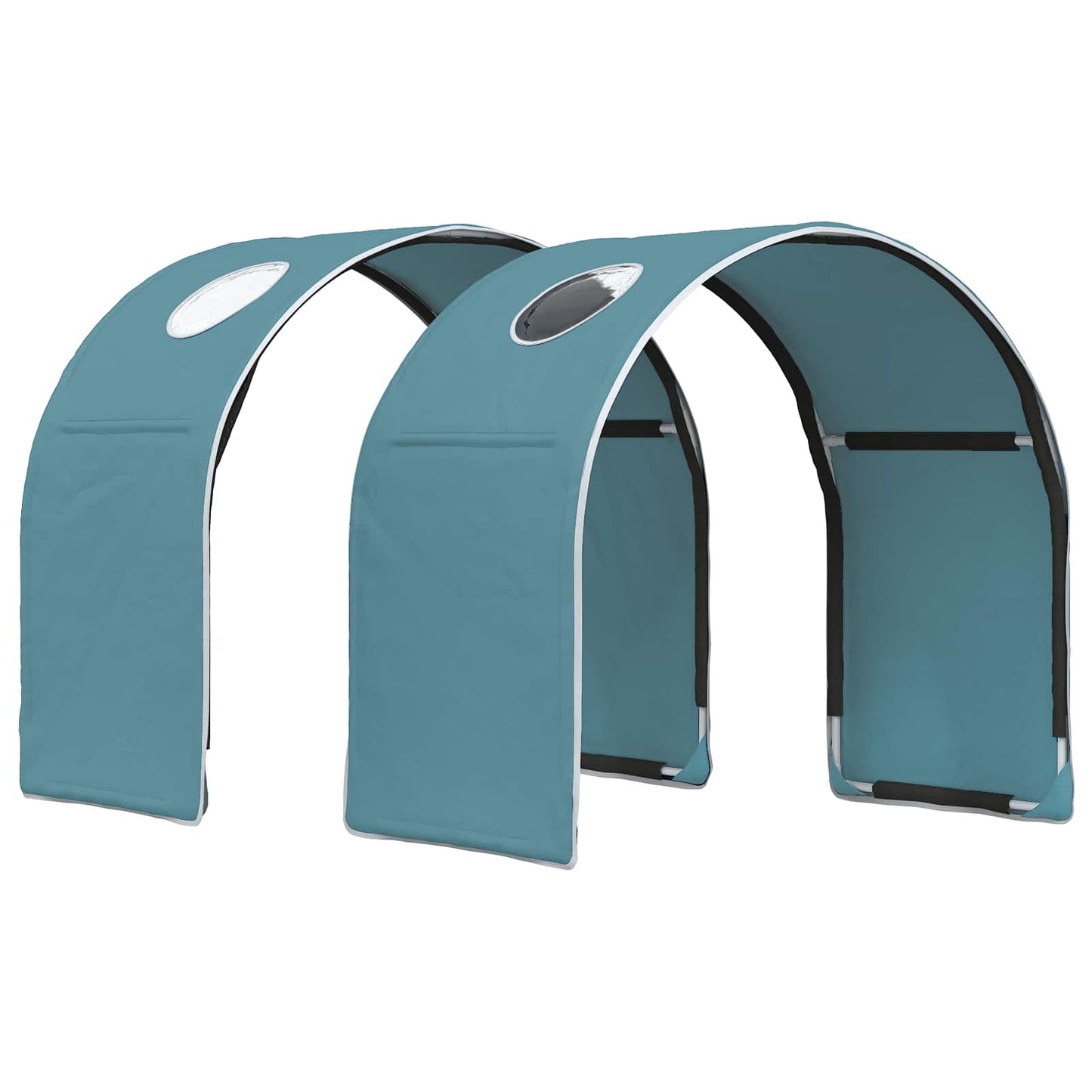 vidaXL Bed with Tunnel 3 pcs Sonoma Oak and Light Blue Engineered Wood