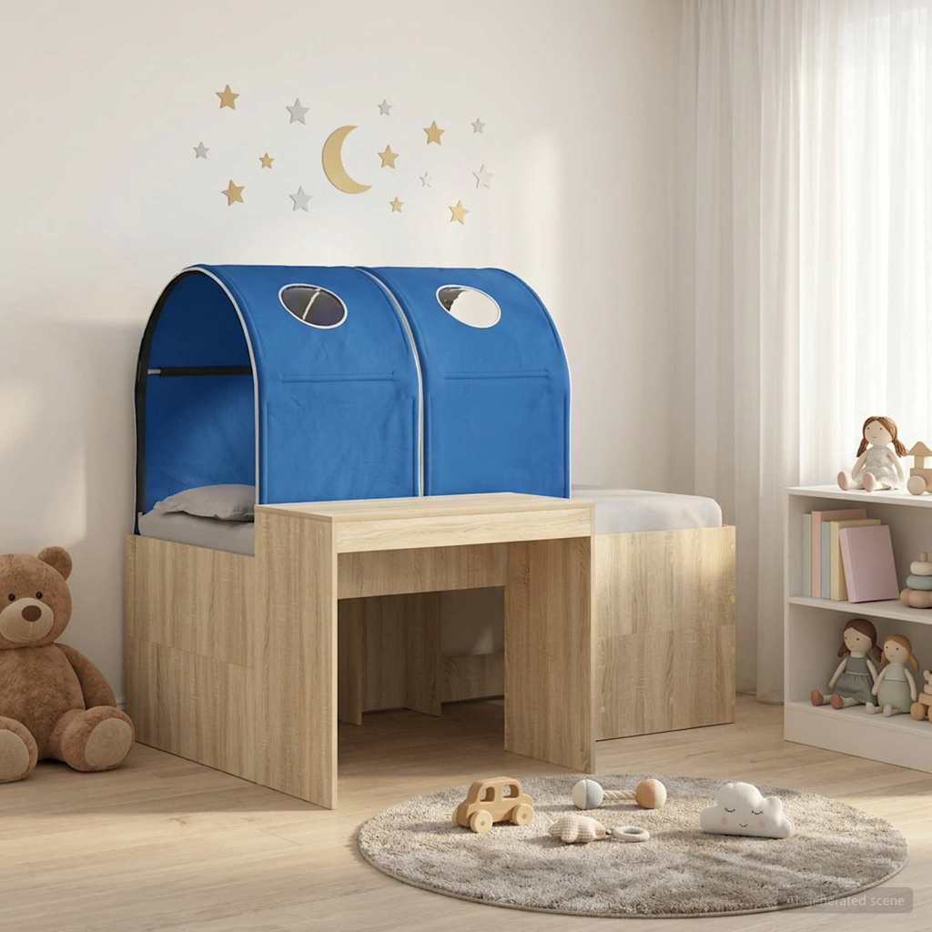 vidaXL Bed with Tunnel 3 pcs Sonoma Oak and Blue Engineered Wood
